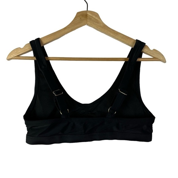 Time and Tru Black Drop Neckline Swim Bikini Top S - Picture 2 of 3